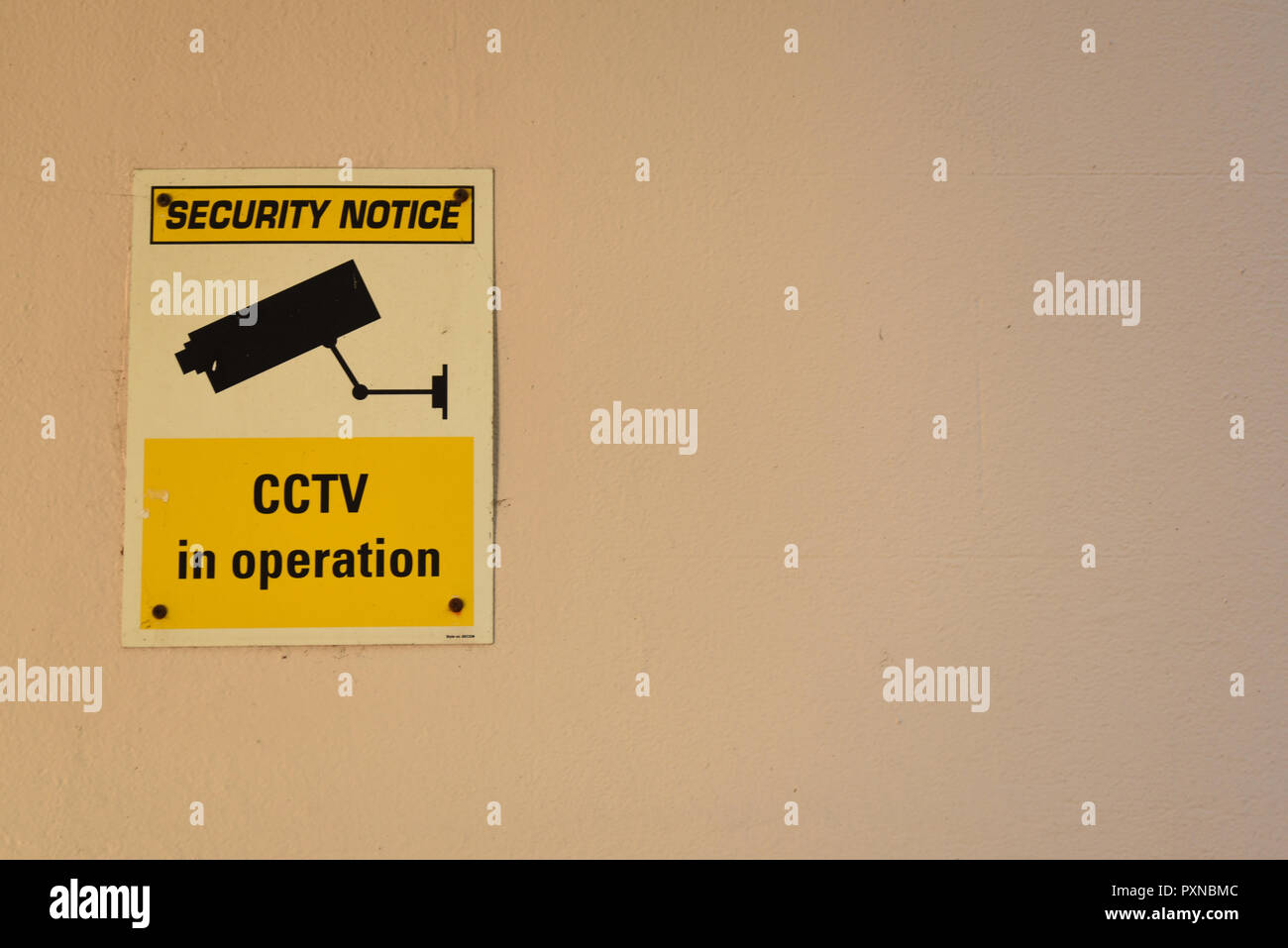 CCTV-Zeichen Stockfoto