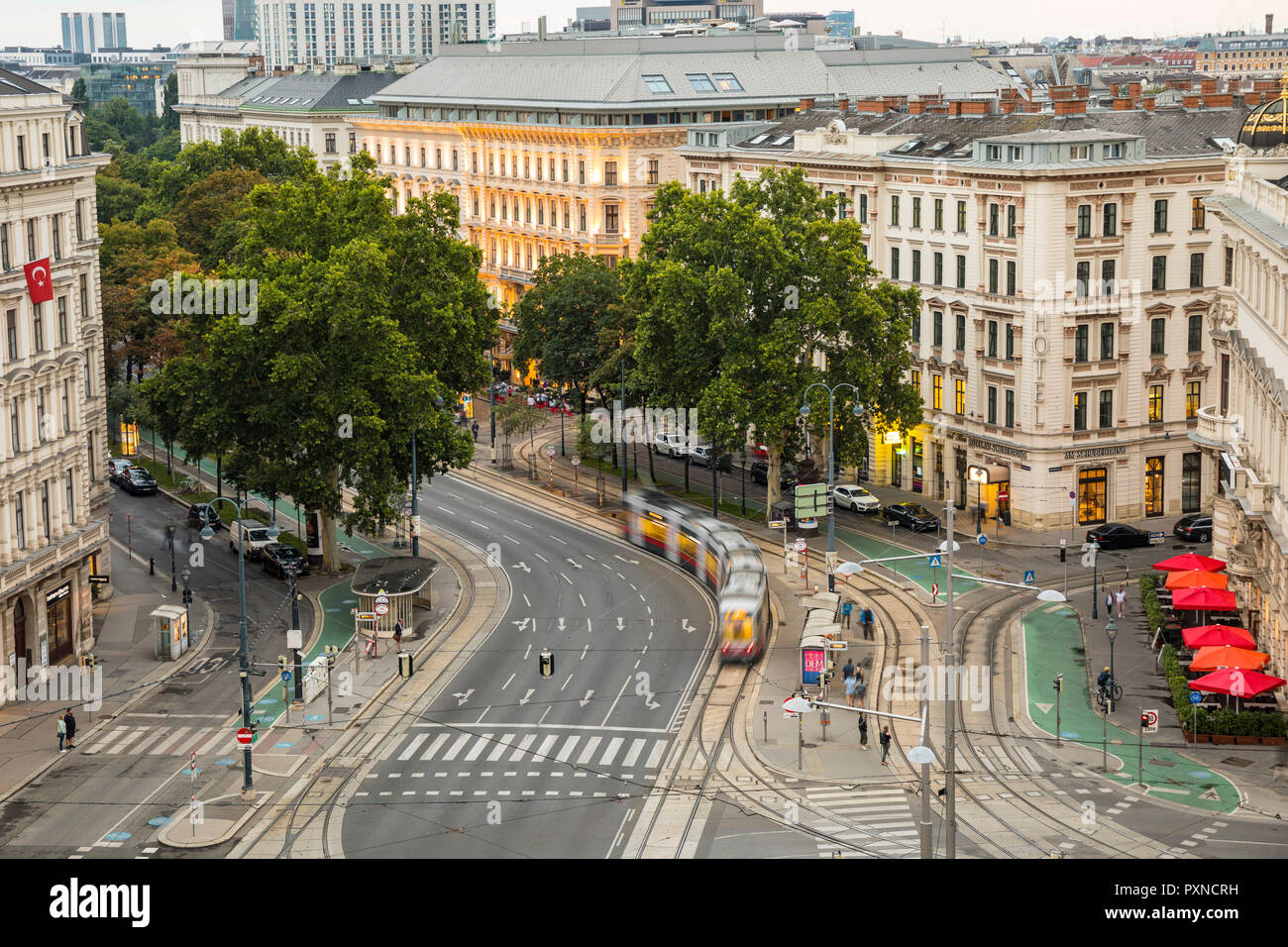Kärntner Ring / Schubertring, Wien, Österreich Stockfoto