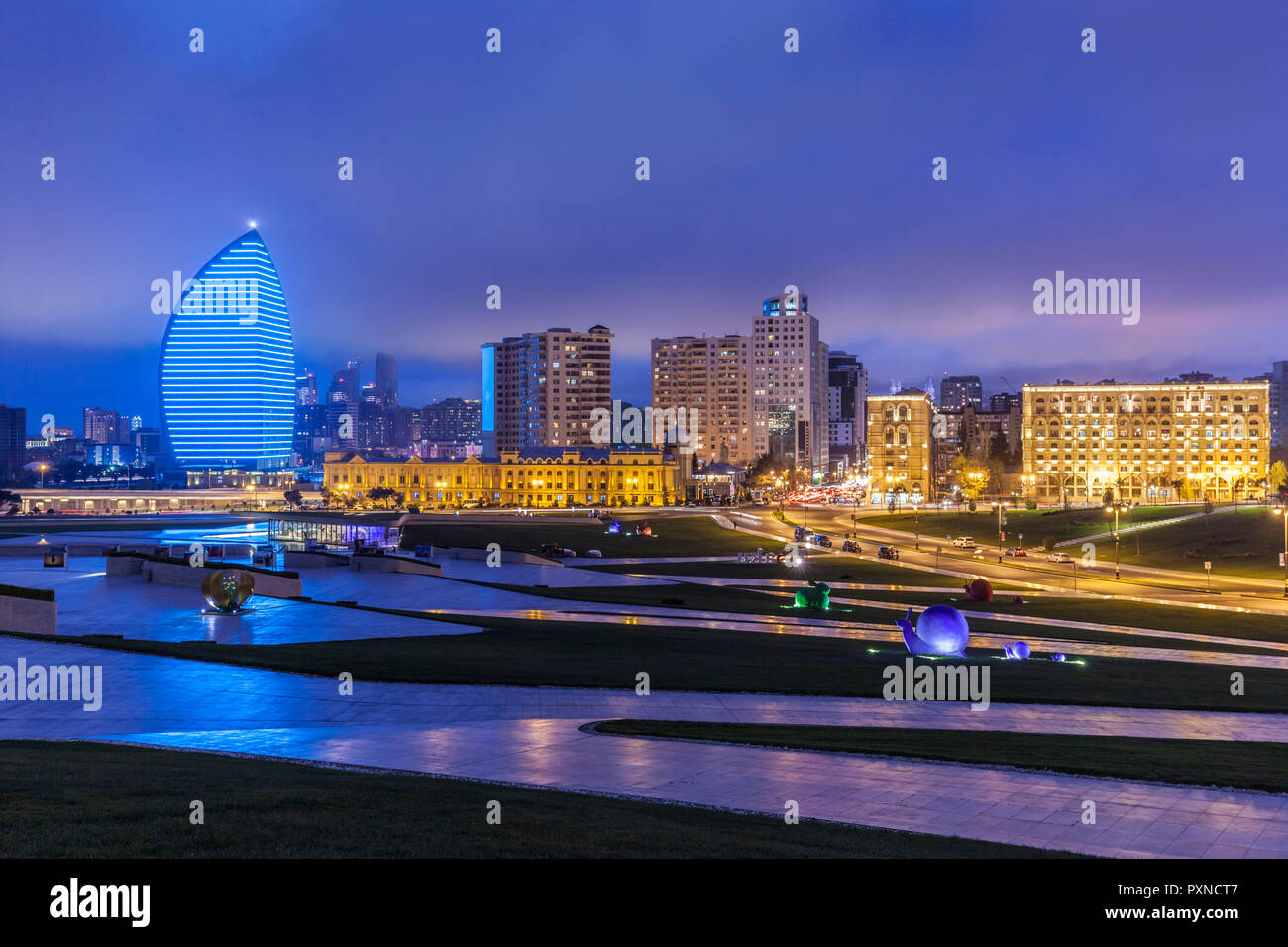 Aserbaidschan, Baku, das Trump Hotel und Tower Stockfoto