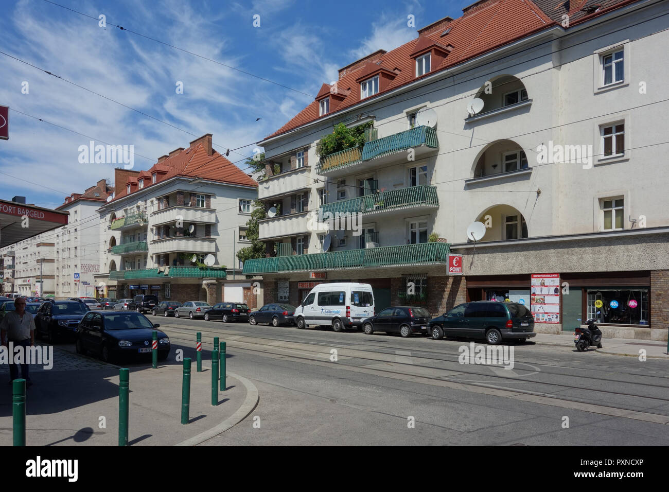 Wien, Gemeindebau des "Roten Wien" - Wien, Rat Tenement Blocks, 'roten Wien', quellenstraße 24 A, Anton Jolly 1929 Stockfoto