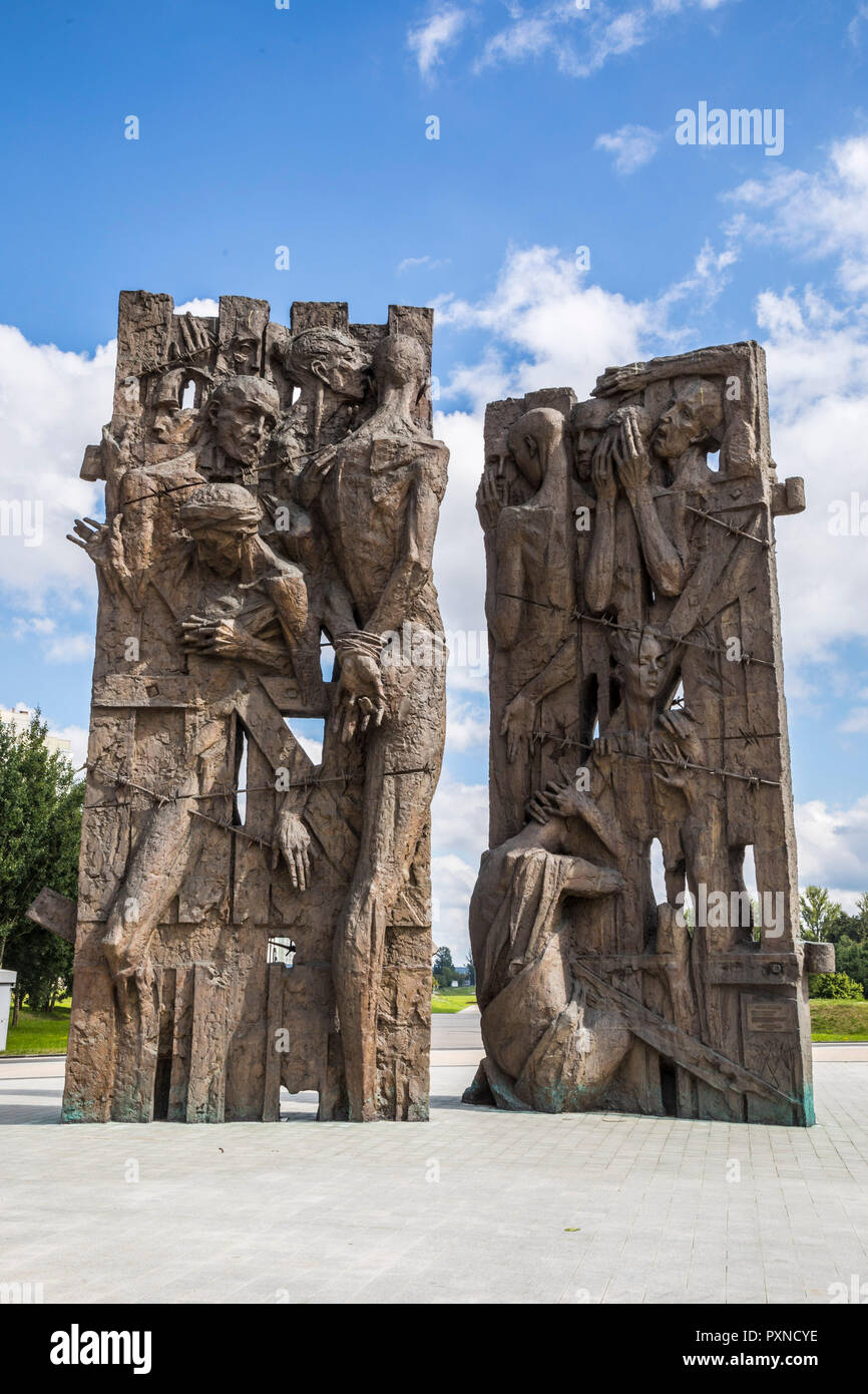 "Gate Speicher' (Bildhauer K. Kostyuchenko), Maly Trostenets (WW 2 NS-Vernichtungslager), Minsk, Belarus Stockfoto