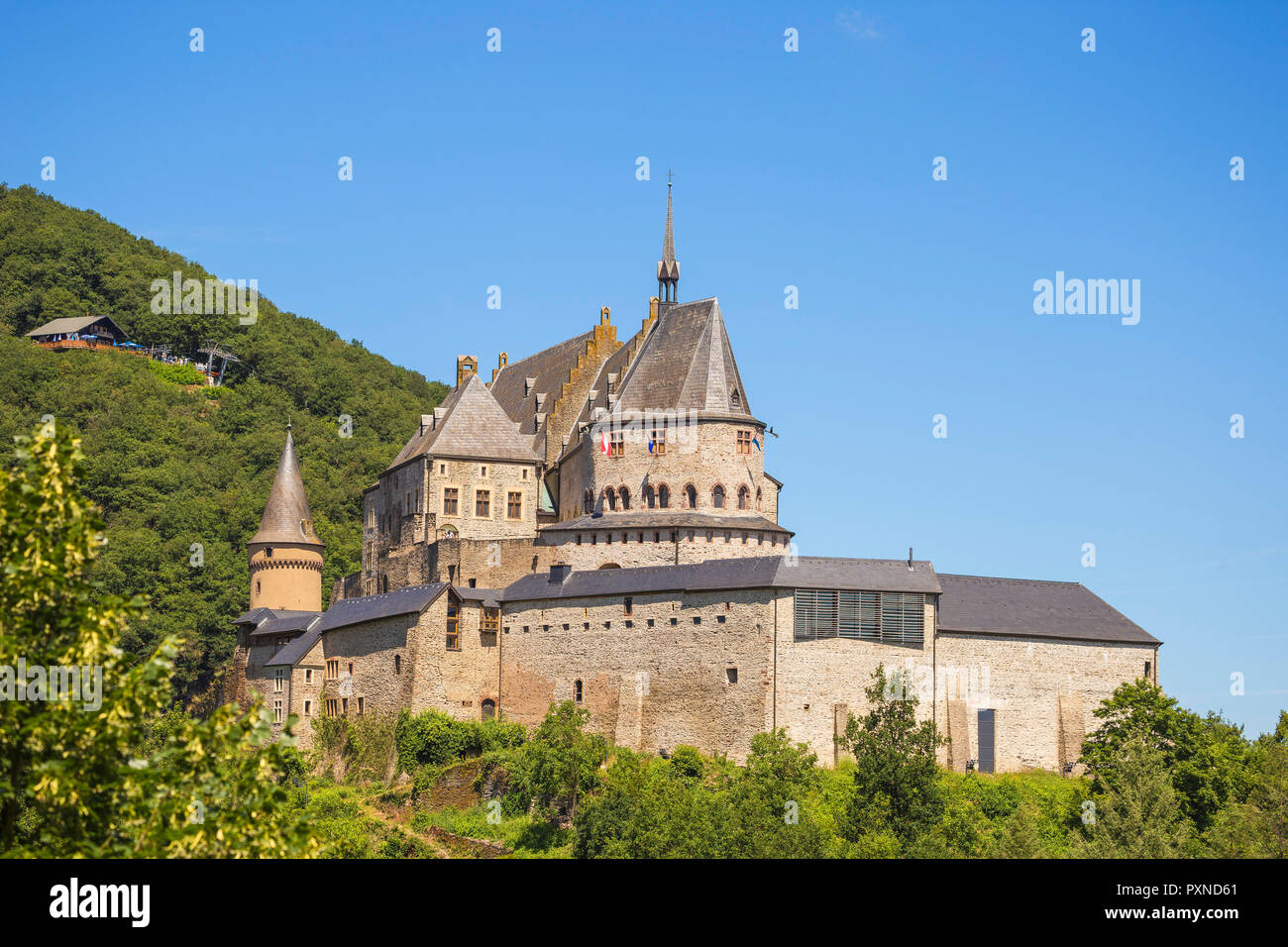 Luxemburg, Vianden, Schloss Vianden Stockfoto