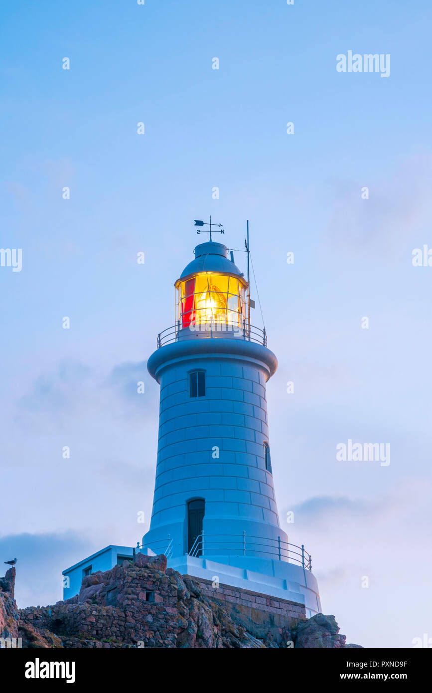 Vereinigtes Königreich, Kanalinseln, Jersey, Corbiere Leuchtturm Stockfoto