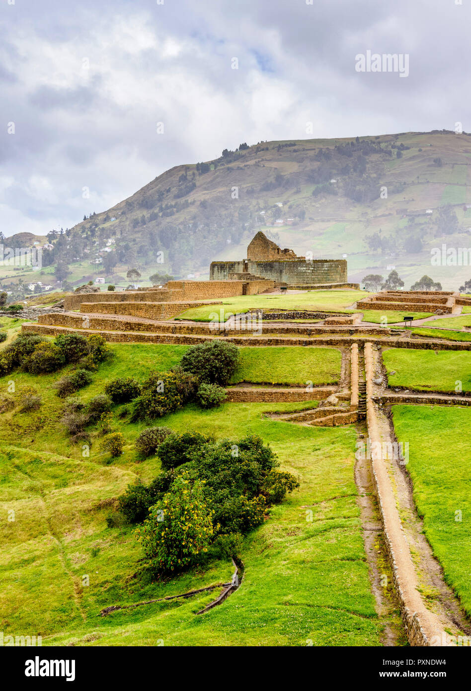 Tempel der Sonne, Ingapirca Ruinen von Ingapirca, Canar Provinz, Ecuador Stockfoto