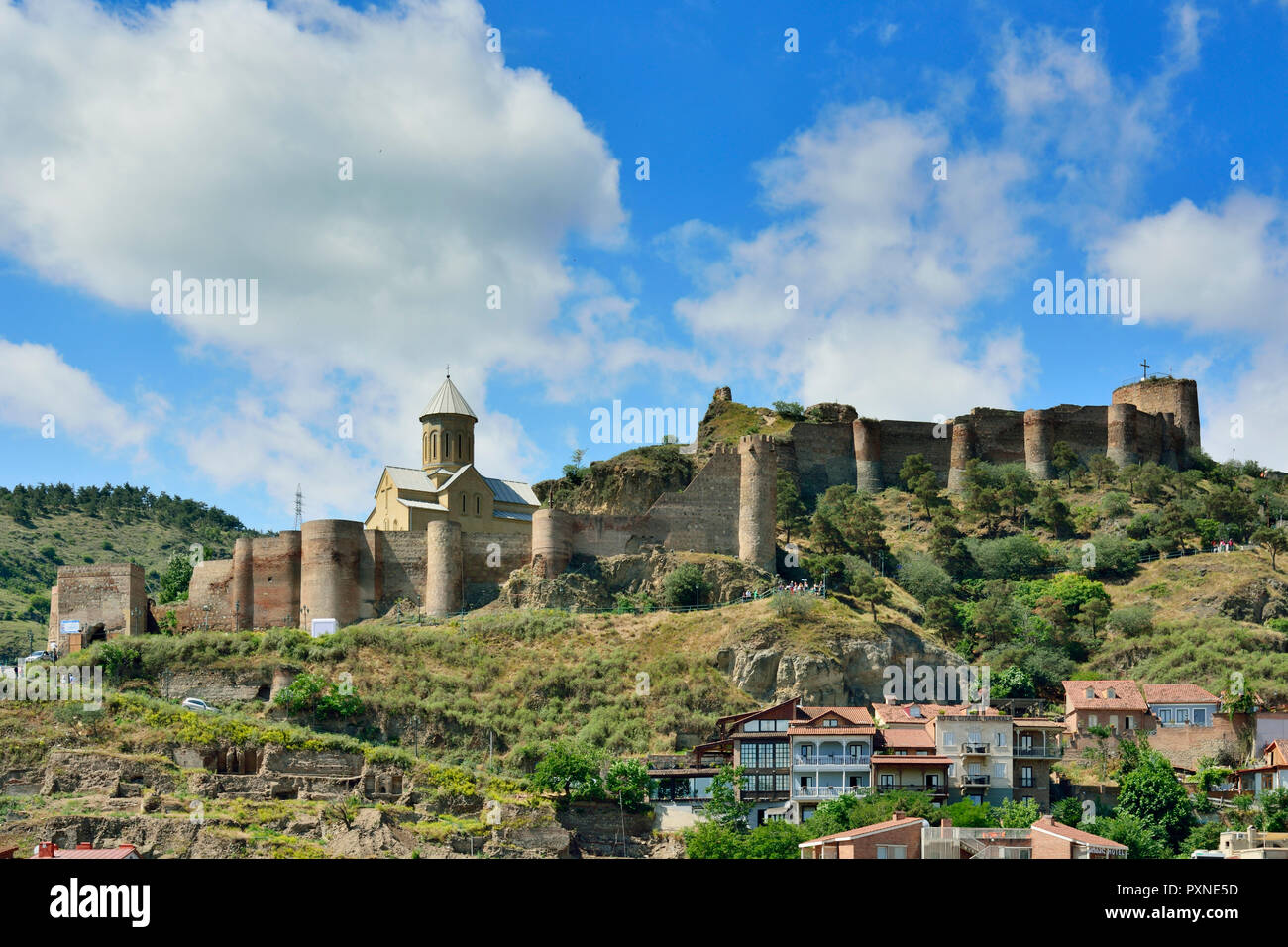 Altstadt und Festung Narikala. Tiflis, Georgien. Kaukasus Stockfoto