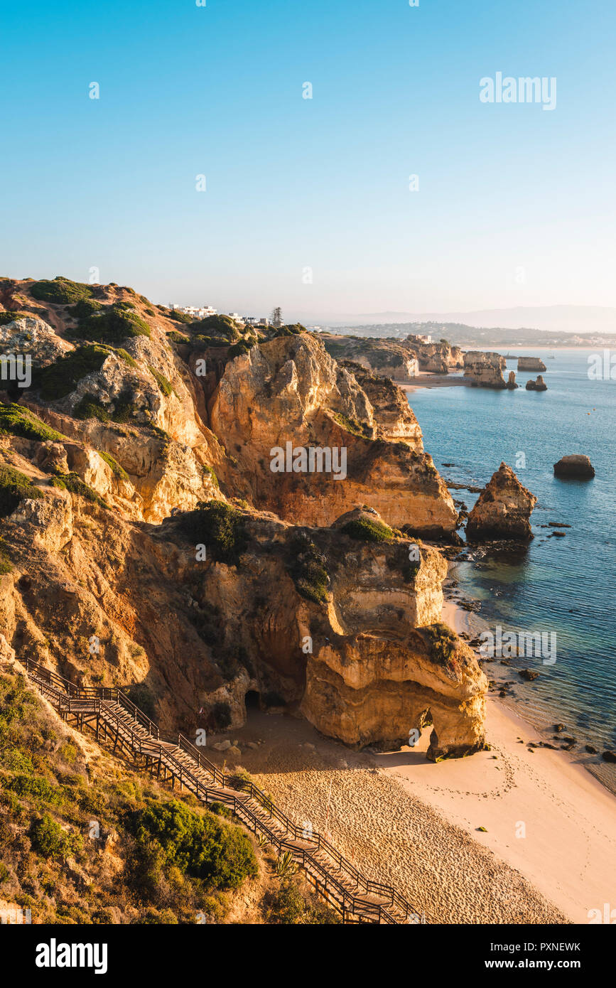 Portugal, Algarve, Faro, Lagos, Camilo Strand (Praia do Camilo). Stockfoto