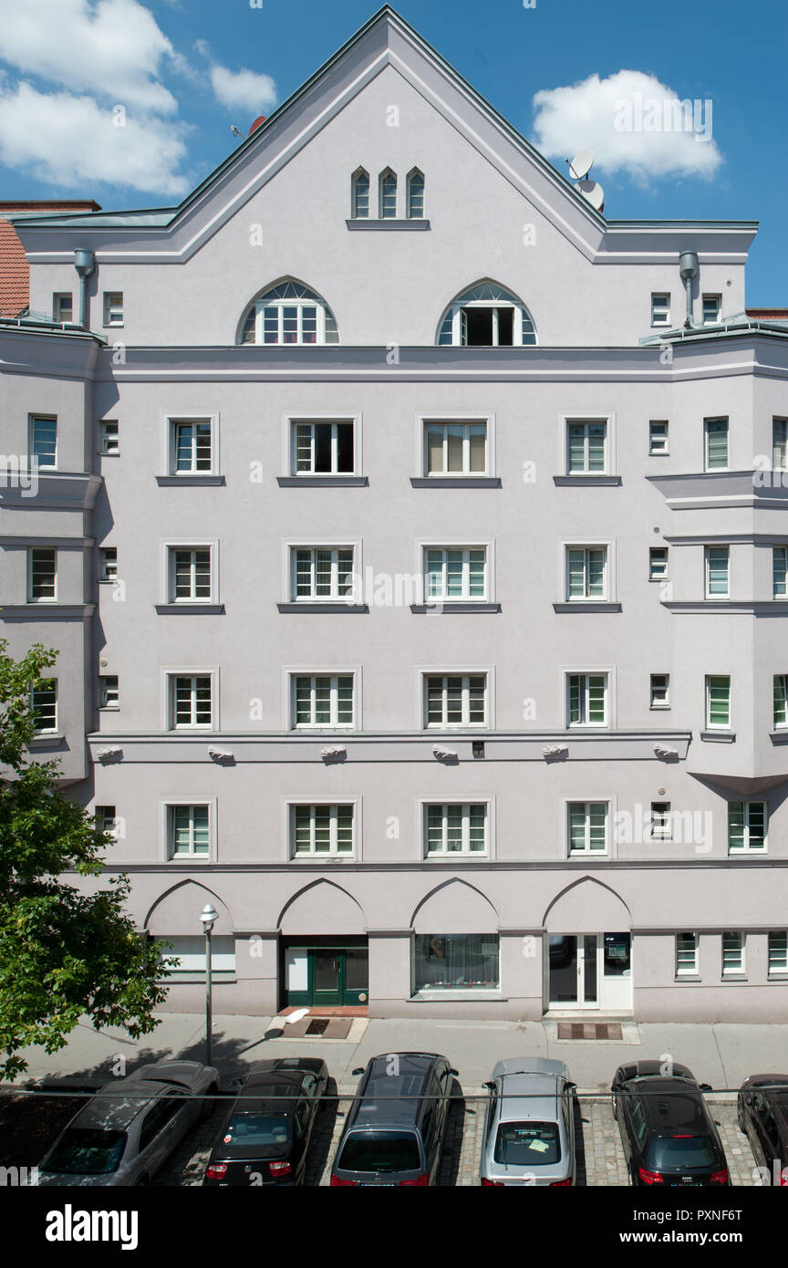 Wien, Gemeindebau des "Roten Wien" - Wien, Rat Tenement Blocks, 'roten Wien', Franz Klein-Hof, herbortgasse 22 - 24, Karl Alois Krist 1925 Stockfoto