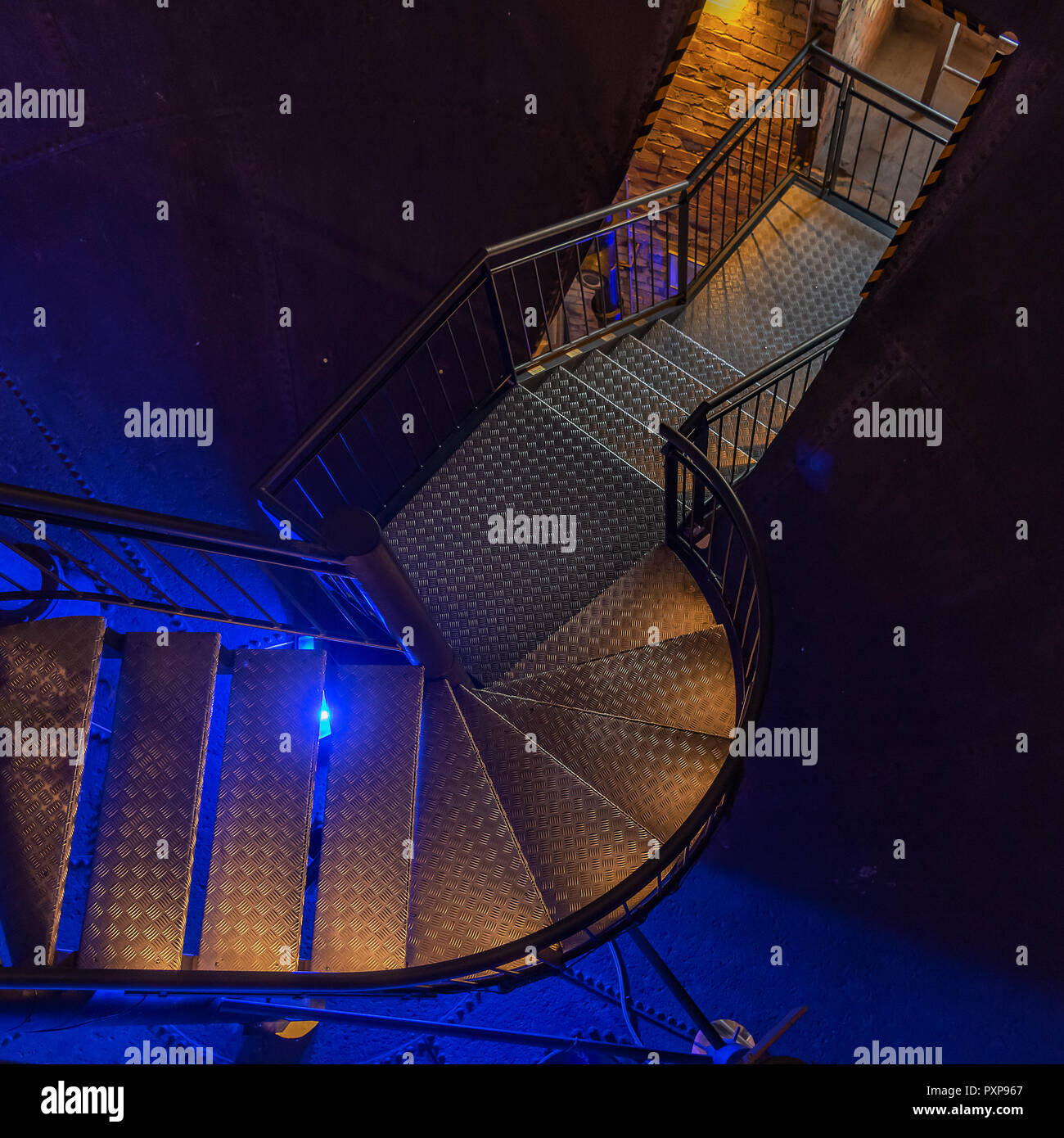 Die Wendeltreppe im Wasserturm von Lueneburg Stockfoto