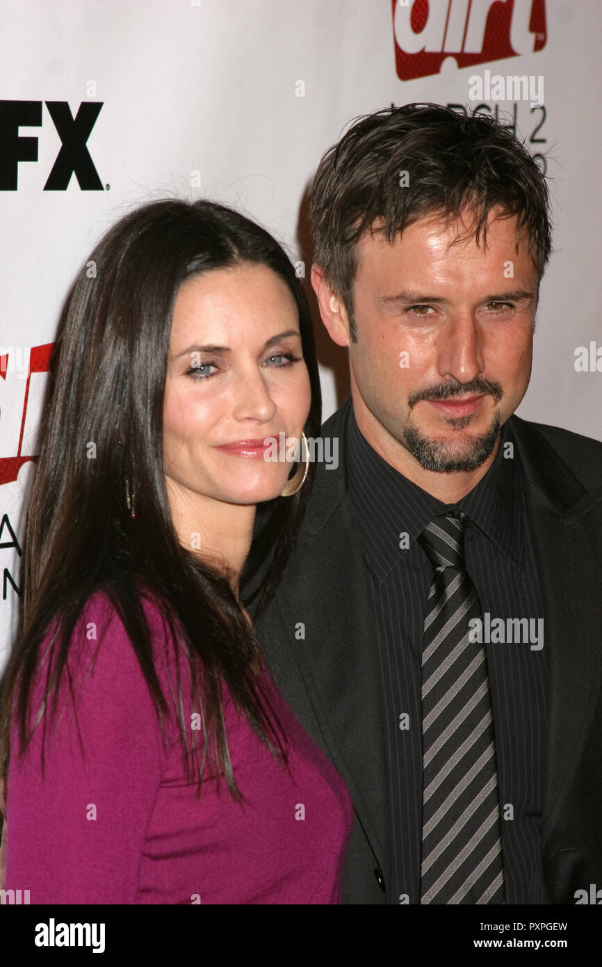 Courteney Cox, David Arquette 02/28/08' Saison zwei Premiere Screening von Schmutz Afterparty @ Beso, Hollywood Foto von Megumi Torii/HNW/PictureLux (28. Februar 2008) Datei Referenz # 33687 188 HNWPLX Stockfoto