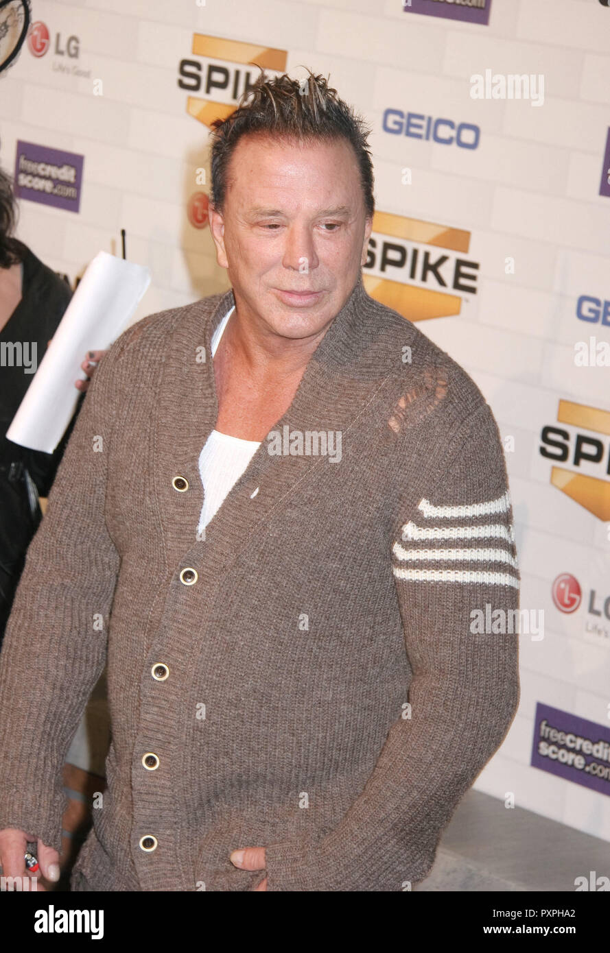 Mickey Rourke 10/16/10 der Spike TV Creme 2010" Awards Foto von Ima Kuroda/HNW/PictureLux (16. Oktober 2010) Datei Referenz # 33687 528 HNWPLX Stockfoto