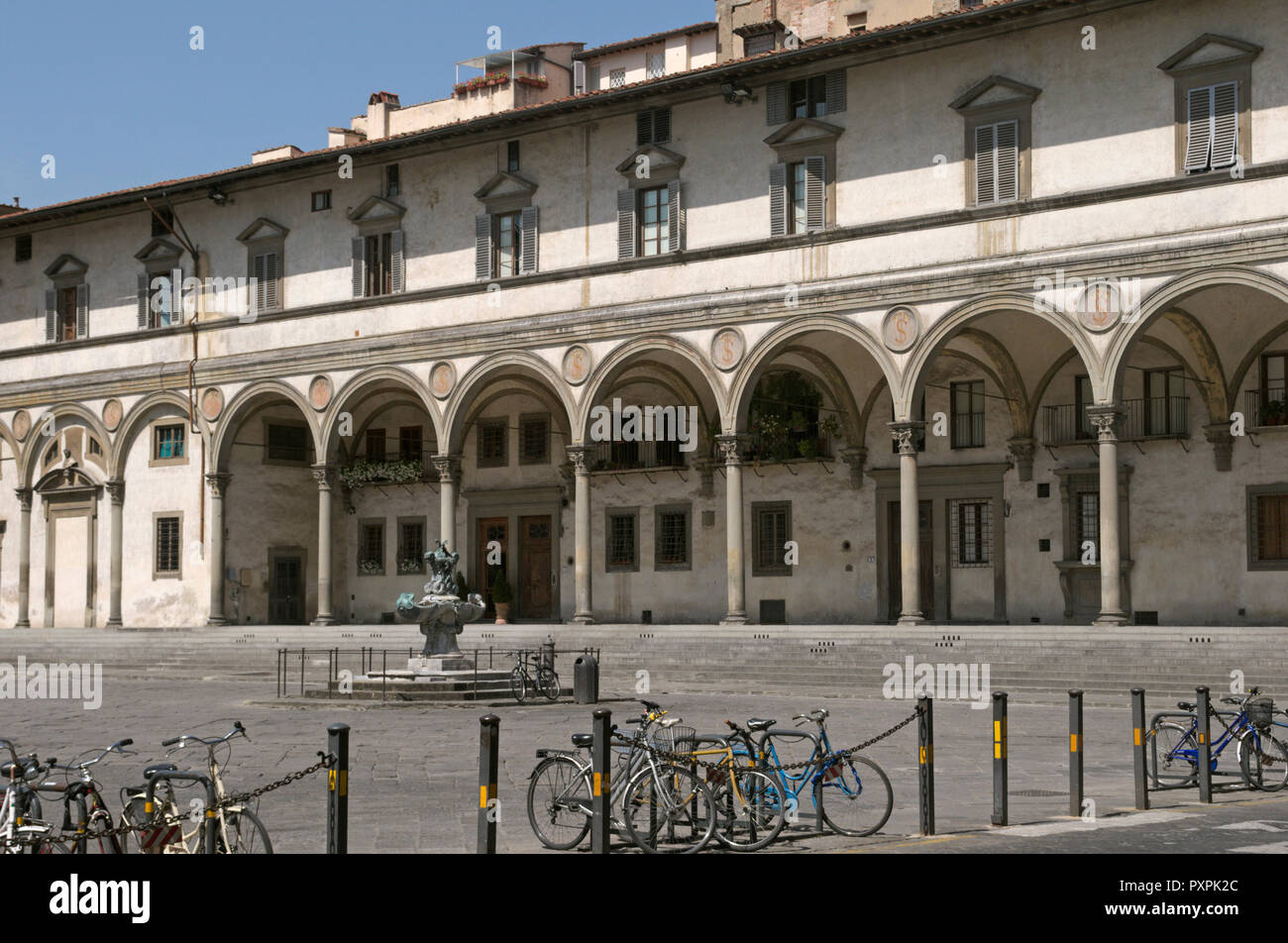 Loggia dei Servi di Maria in Piazza della Santissima Annunziata Florenz, Toskana, Italien Stockfoto