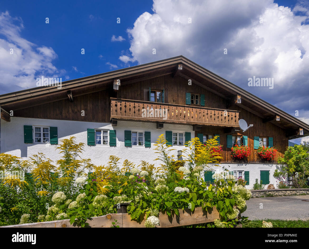 Wamberg Dorf, Bayern, Deutschland Stockfoto