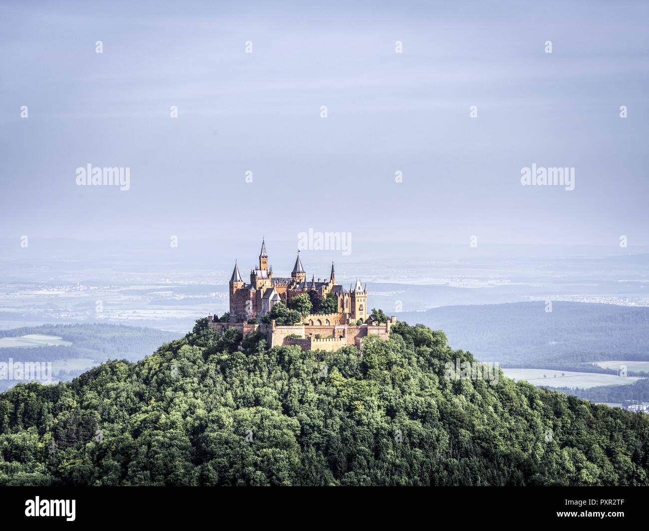 Burg Hohenzollern Burg, schwäbische Alp, Baden-Württemberg, Deutschland, Europa Stockfoto