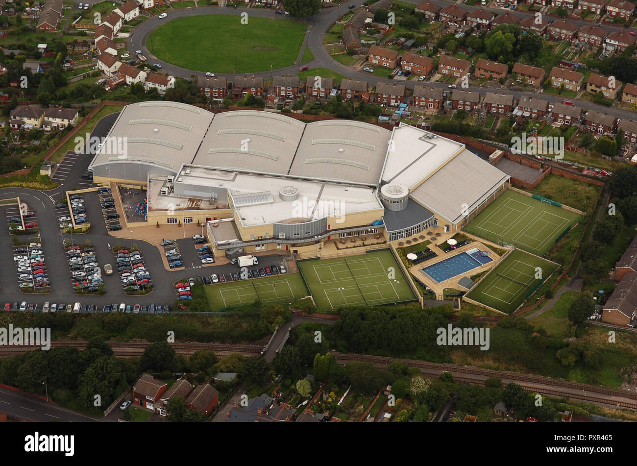 Luftaufnahme der nächsten Generation Sport Center in Brierley Hill. Dudley, West Midlands Stockfoto