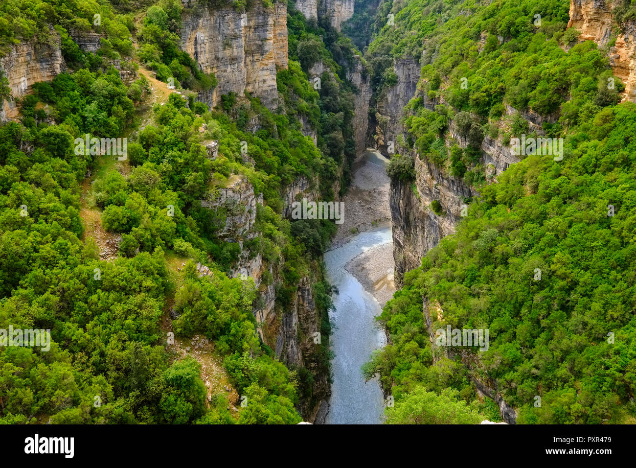 Albanien, Skrapar, Osum Canyon Stockfoto