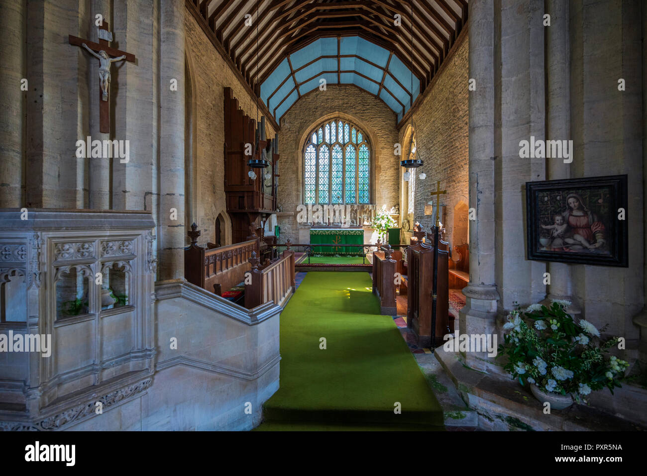 Die Pfarrkirche hl. Kenelm, Minster Lovell, Oxfordshire, England, Vereinigtes Königreich, Europa Stockfoto