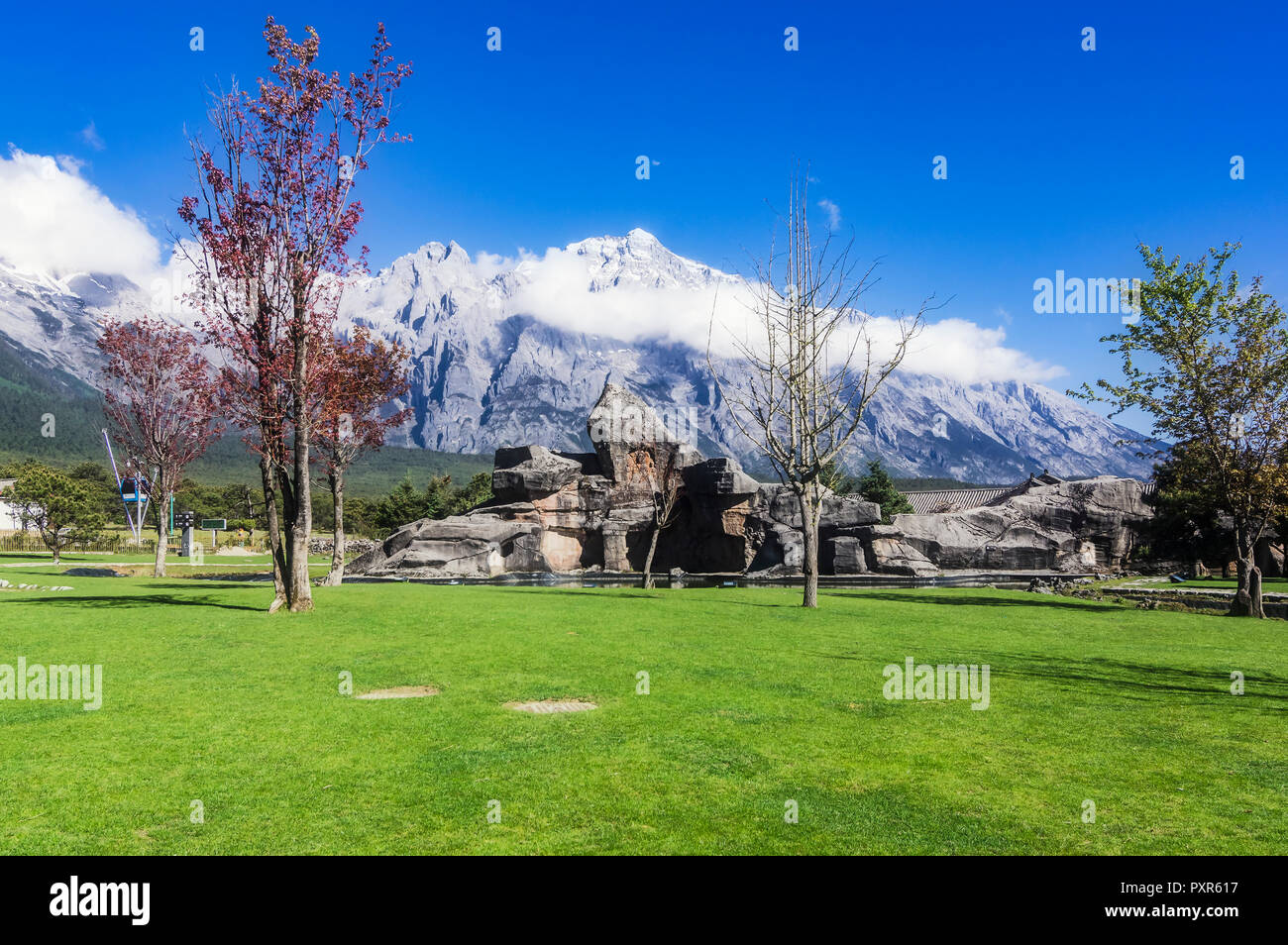 China, Yunnan, Lijiang, Jade Dragon Snow Mountain Stockfoto