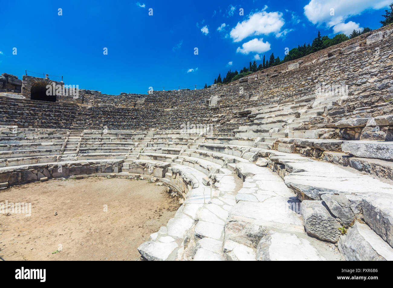 Die Türkei, Kusadasi, Ephesos, Amphitheater Stockfoto