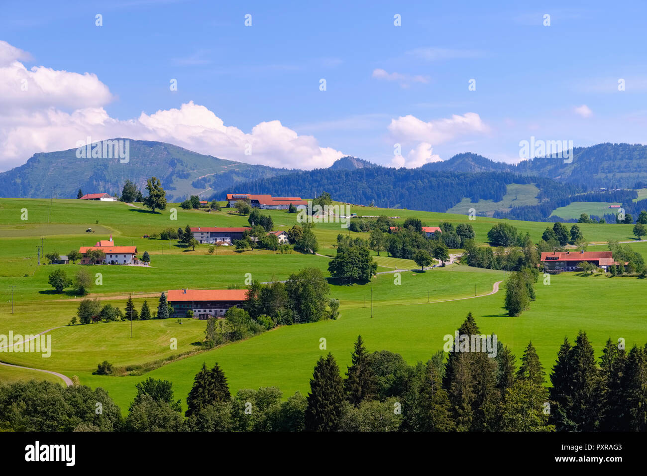 Deutschland, Bayern, Allgaeu, Oberallgaeu, Oberstaufen, Allgäu Alpen ...