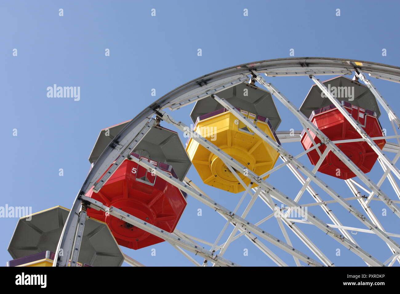 Pacific Park Riesenrad in Santa Monica, Kalifornien Stockfoto