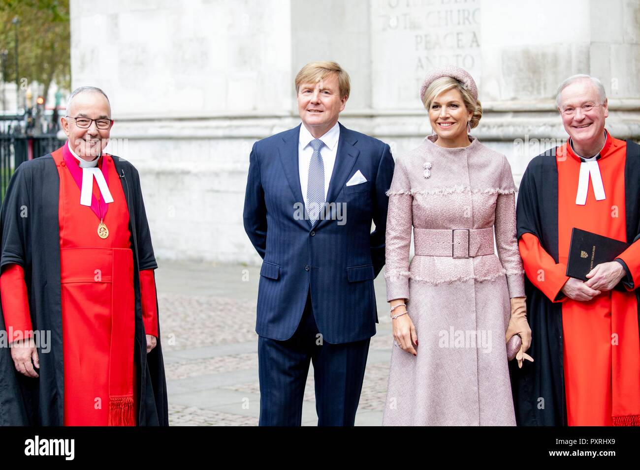 London, Großbritannien. 23. Okt 2018. König und Königin Maxima Willem-Alexander der Niederlande im Westminster Abby in Londen am 23. Oktober 2018, zu einem Rundgang in Westminster Abbey, wreathing und der Besuch des Grafen King-Stadtholder William III. und Königin Maria II. bei der 1. Eines 2 Tage Statevisit auf das Vereinigte Königreich Quelle: dpa Picture alliance/Alamy leben Nachrichten Stockfoto