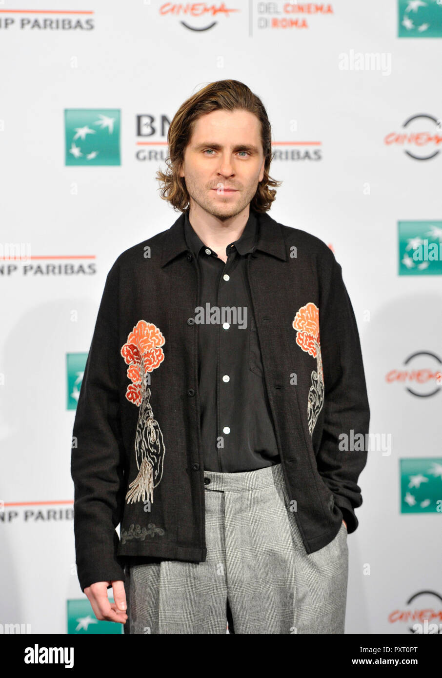 Rom, Italien. 24 Okt, 2018. Roma Kino Fest 2018 Rom Film Festival. Photocall Film das Mädchen in der Spider Net dargestellt: sverrir Gudnason Credit: Unabhängige Fotoagentur/Alamy leben Nachrichten Stockfoto