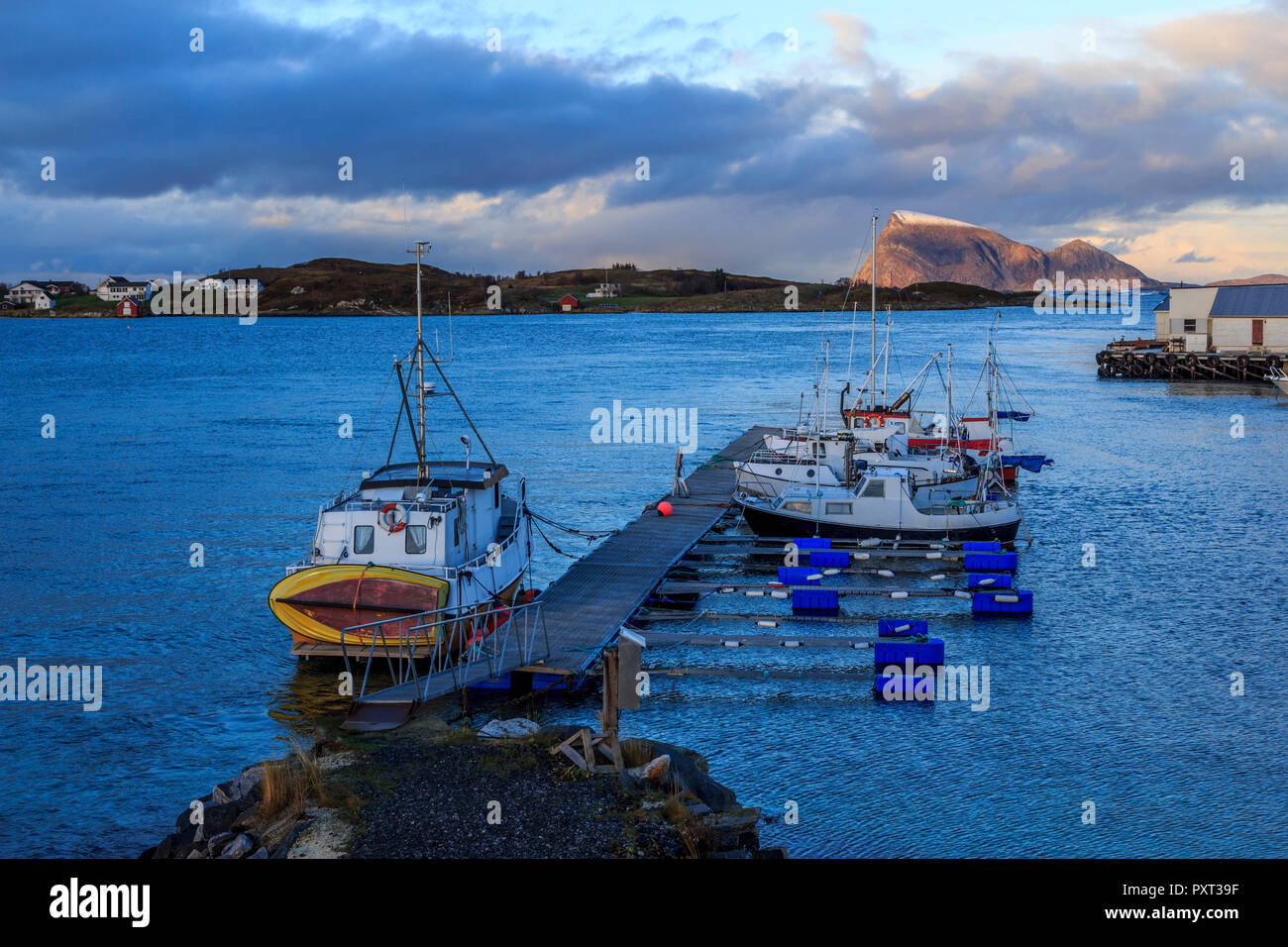 Sommaroy Insel Landschaft Bilder auf Kvaloya Insel Troms Gemeinde getroffen, in der Nähe von Tromsø Norwegen Stockfoto