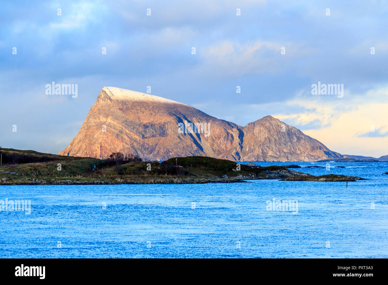 Sommaroy Insel Landschaft Bilder auf Kvaloya Insel Troms Gemeinde getroffen, in der Nähe von Tromsø Norwegen Stockfoto