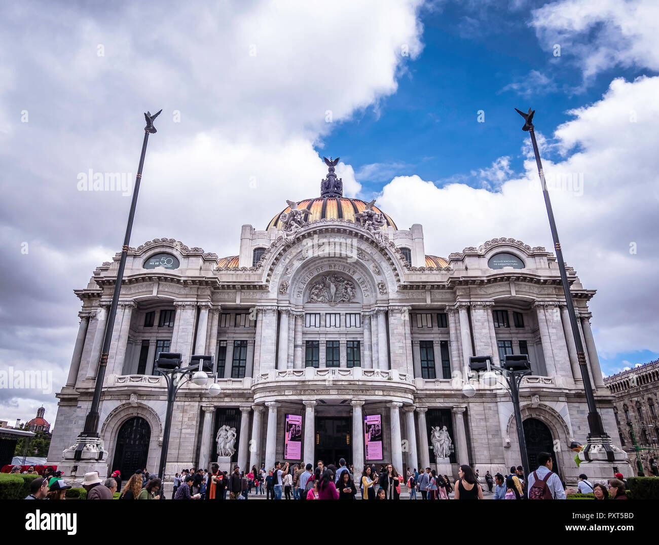 21.Oktober 2018, Mexico City: Ansicht des Palacio de Bellas Artes Stockfoto