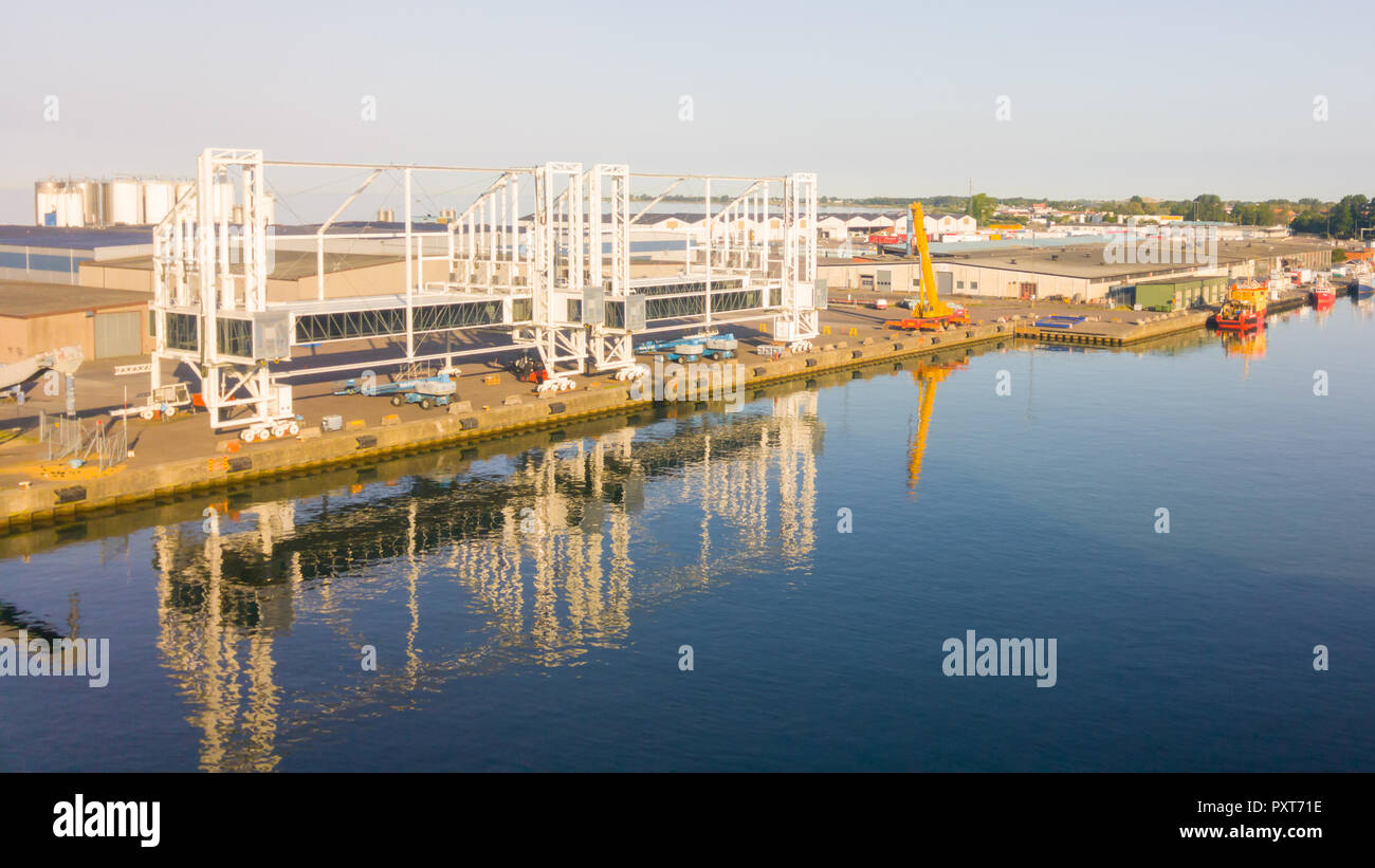 Hafen von Trelleborg in Schweden Stockfoto