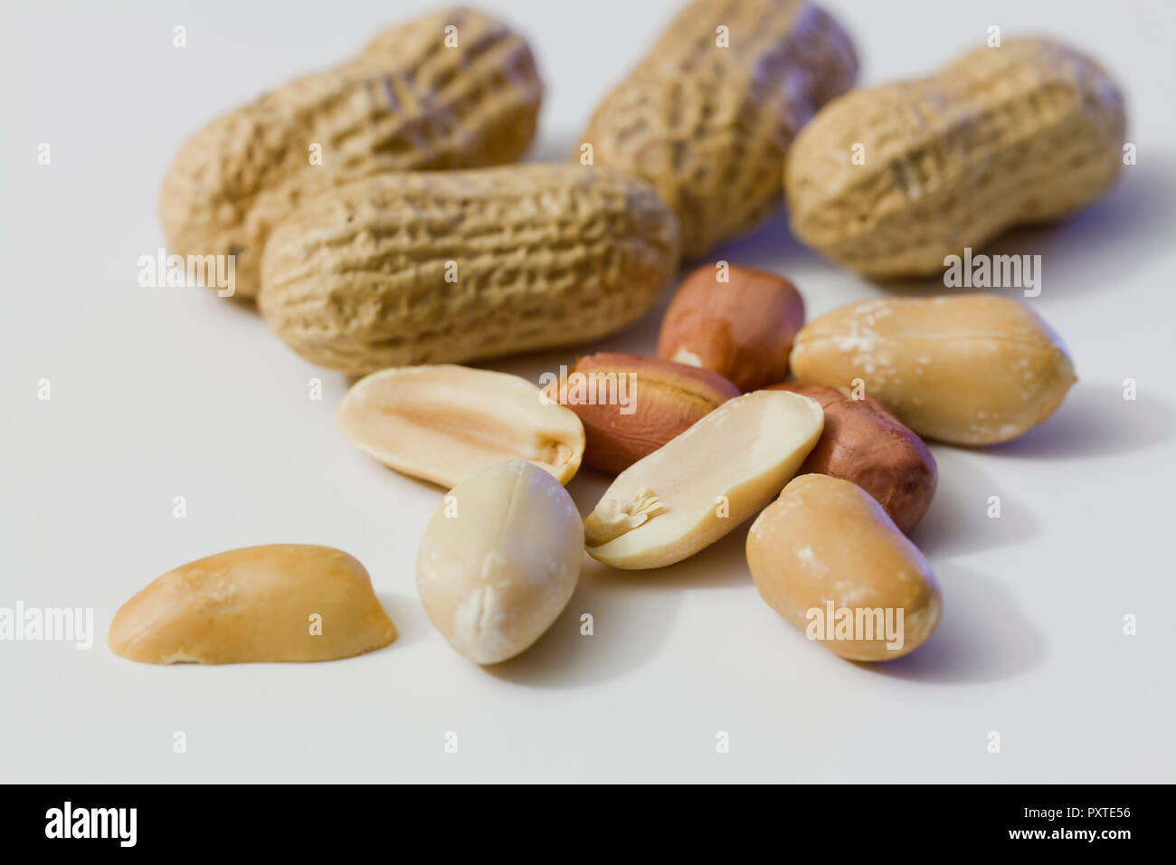 Geröstete Erdnüsse ohne Schale Stockfoto