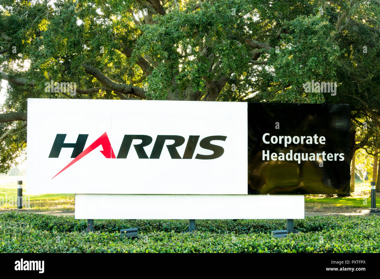 Melbourne Florida, USA: Mit Sitz in Melbourne, Florida, Harris Corporation ist ein Technologieunternehmen mit etwa 7 Milliarden d Stockfoto