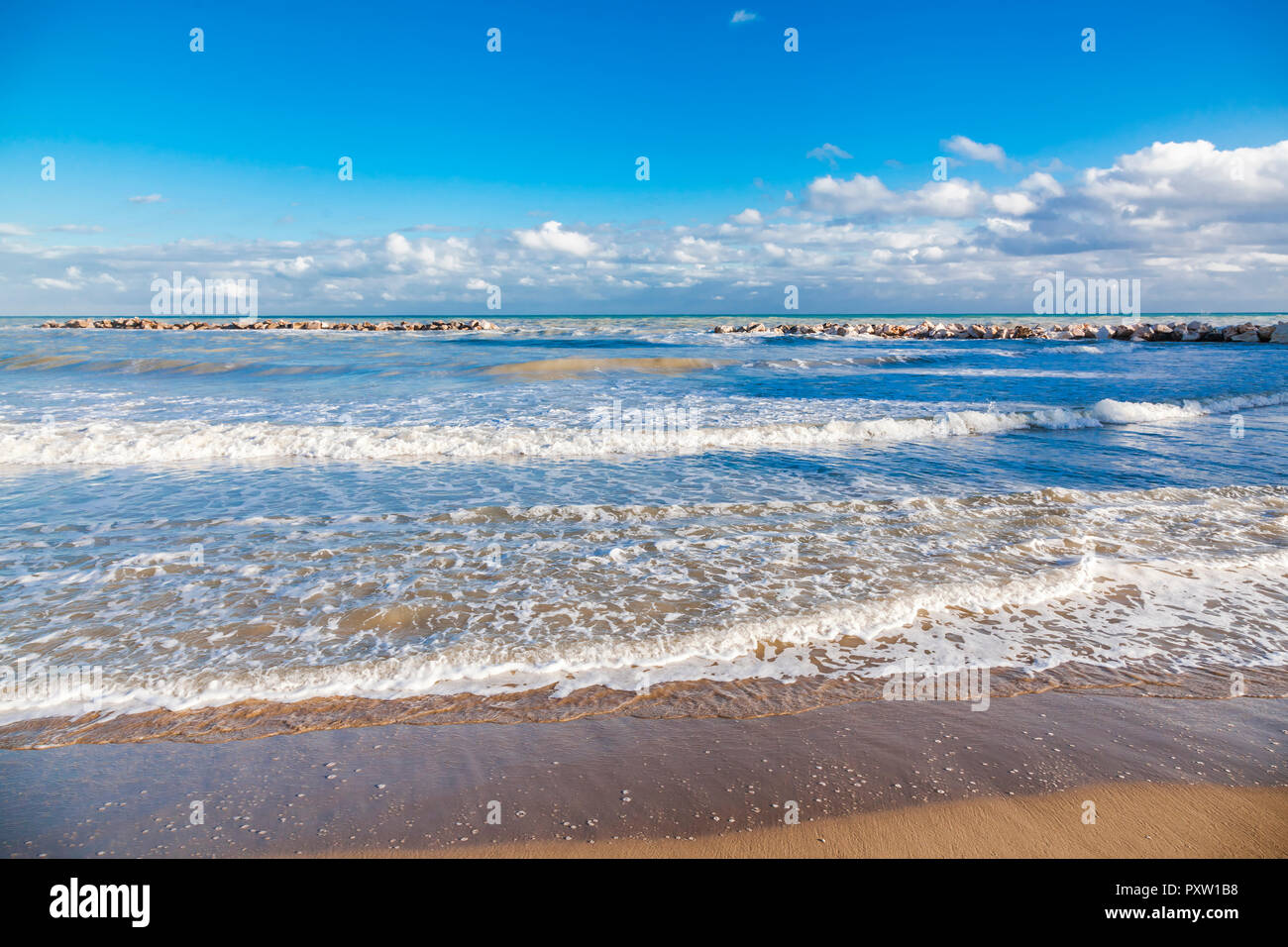 Italien, Molise, Campobasso, Adria, Strand Stockfoto