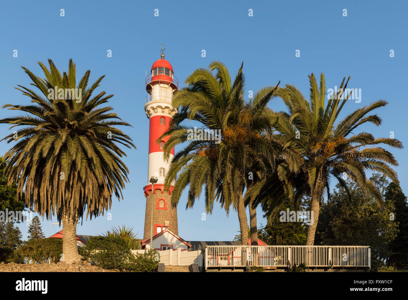 Afrika, Namibia, Swakopmund Swakopmund Lighthouse Stockfoto