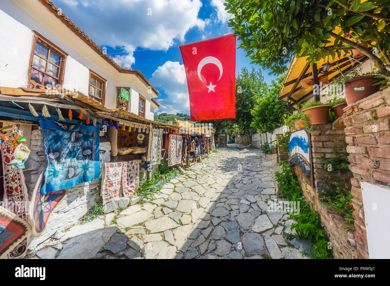 Die Türkei, Selcuk, Gasse in Sirince Stockfoto