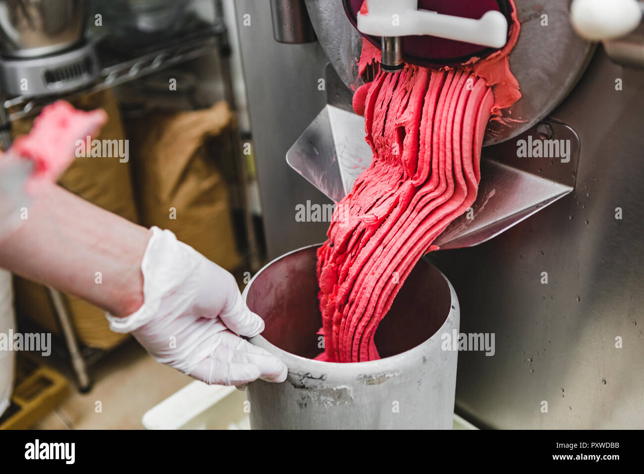 Das Eis an einer Eisdiele Stockfoto