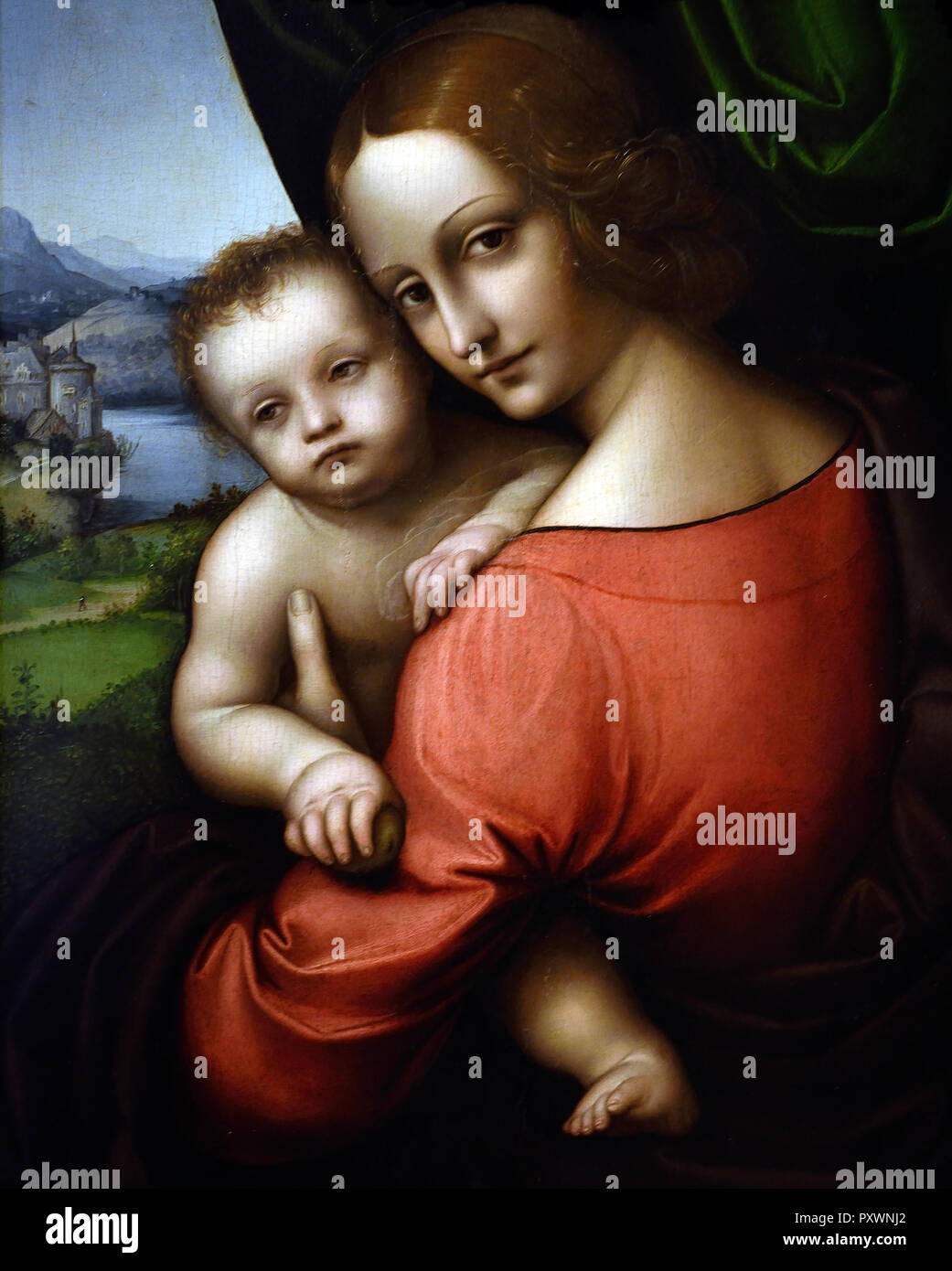 Madonna und Kind (Madonna vom Apfel) 1510 von Giampietrino (Gian Pietro Rizzoli) 1480-1553 16. Jahrhundert, Italien, Italienisch. Giovanni Pietro Rizzoli Stockfoto