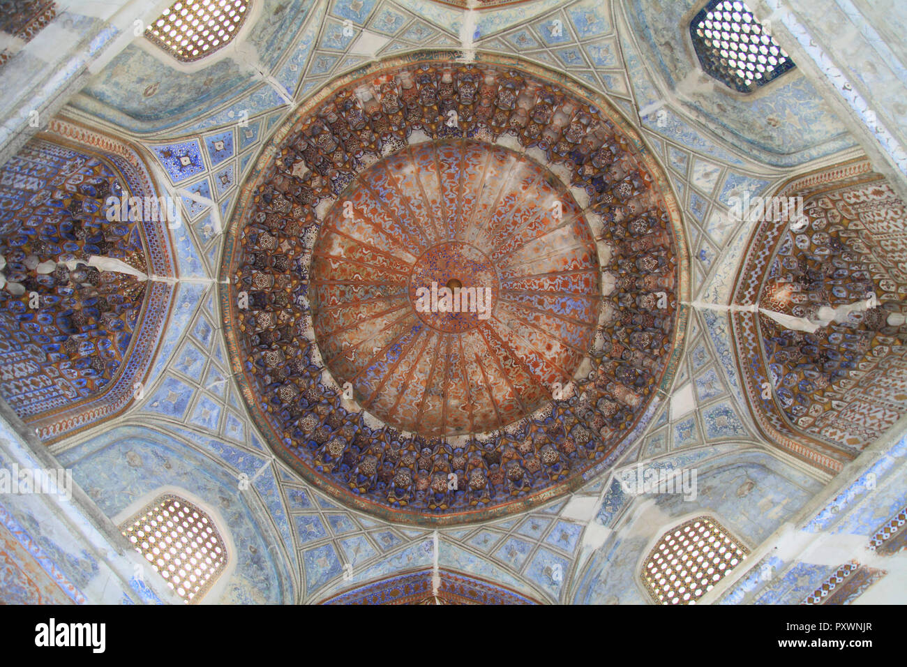 Usbekistan; Buchara; Kraus Zayniddin Moschee, Interieur, Stockfoto