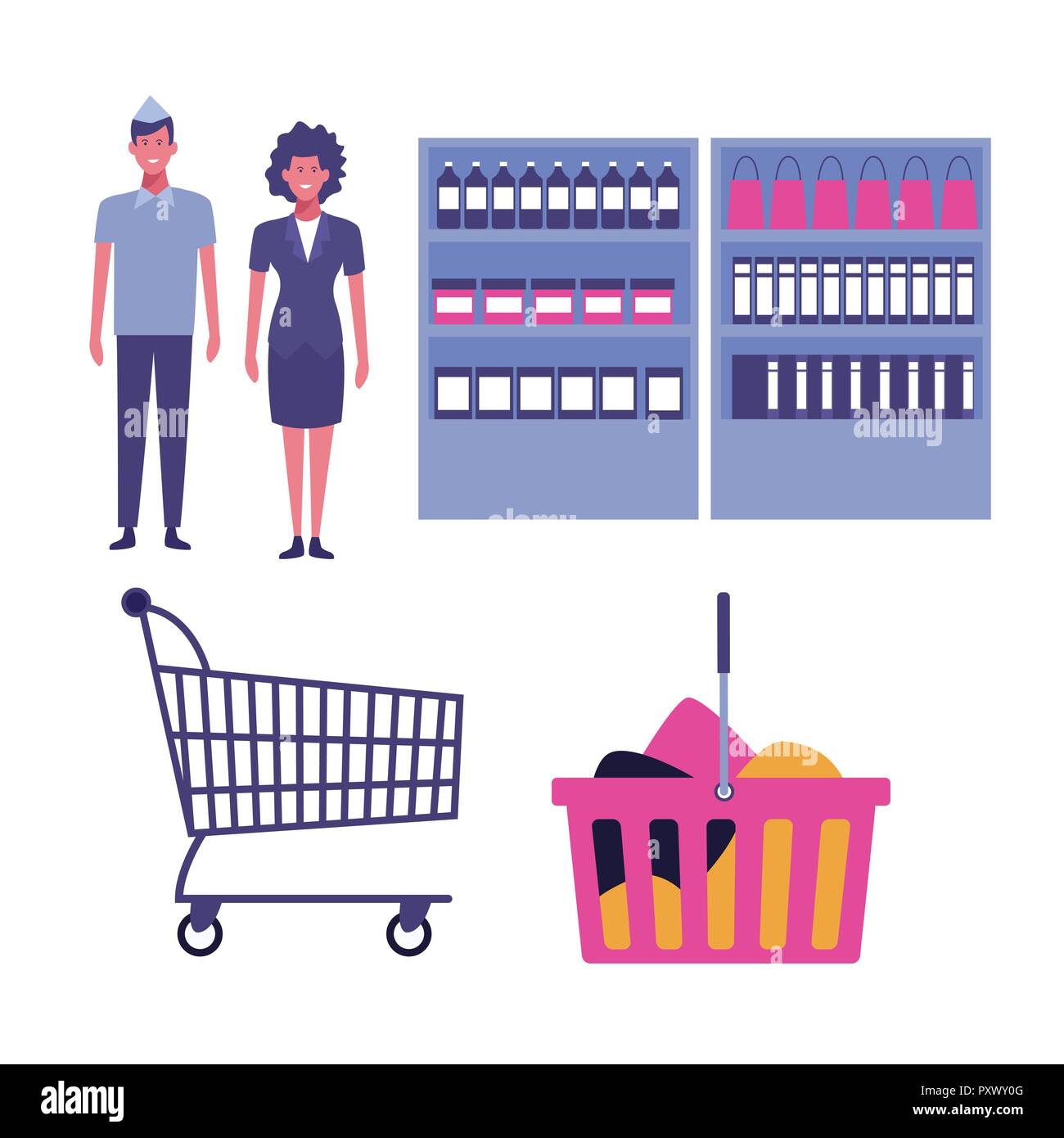 Der Supermarkt Symbole Stock Vektor