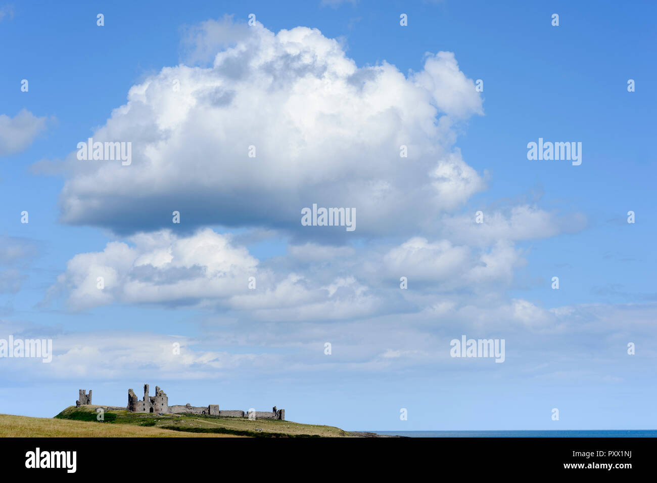 Dunstanburgh Castle. Stockfoto