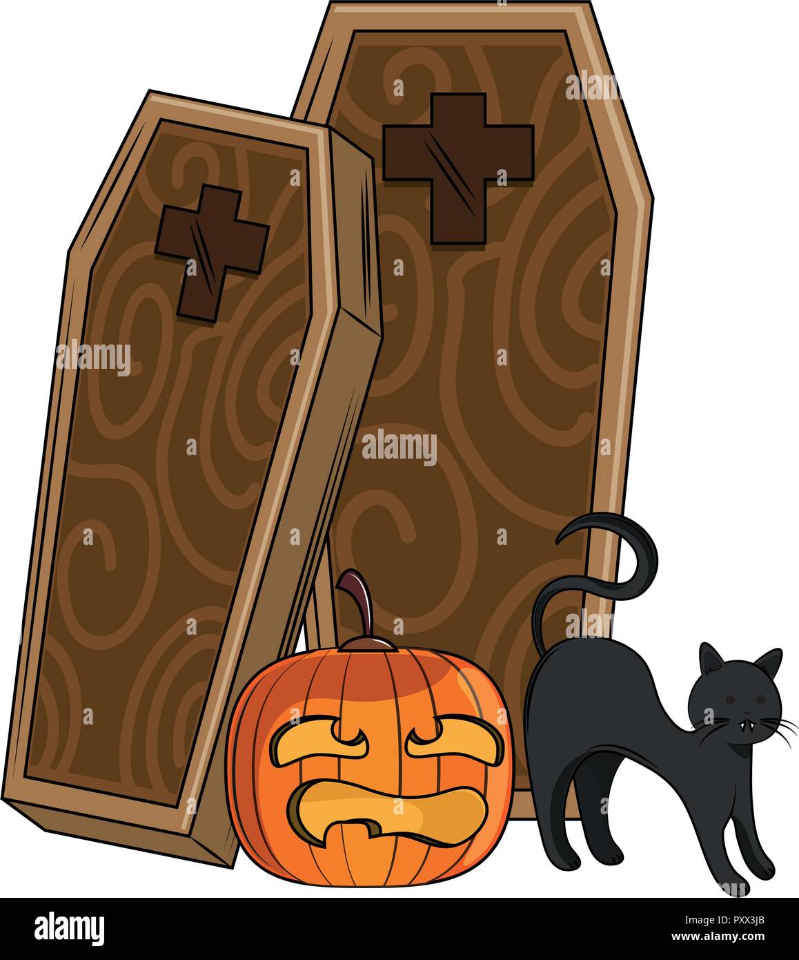 Halloween scary Cartoon Stock Vektor