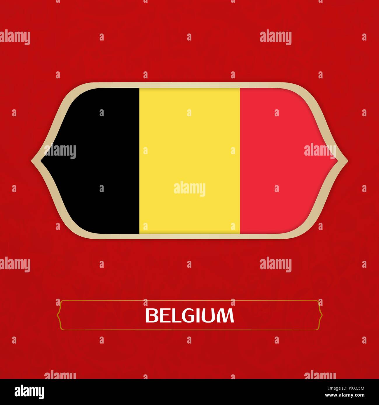 Flagge von Belgien ist im Fußball Stil gemacht Stock Vektor