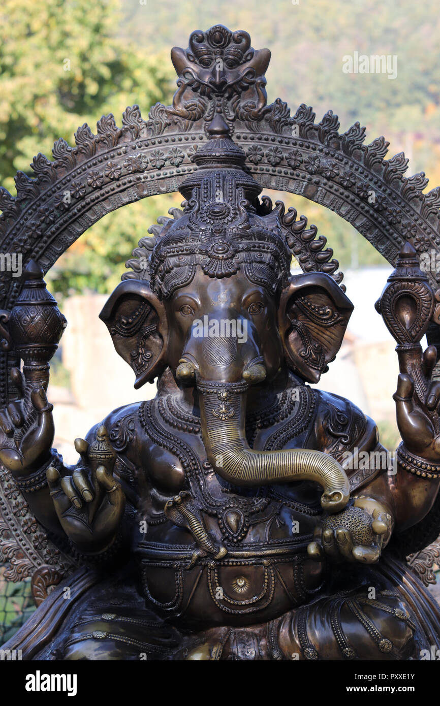 Ganesha - eines der bekanntesten und am meisten gefeierten hinduistischen Götter Stockfoto