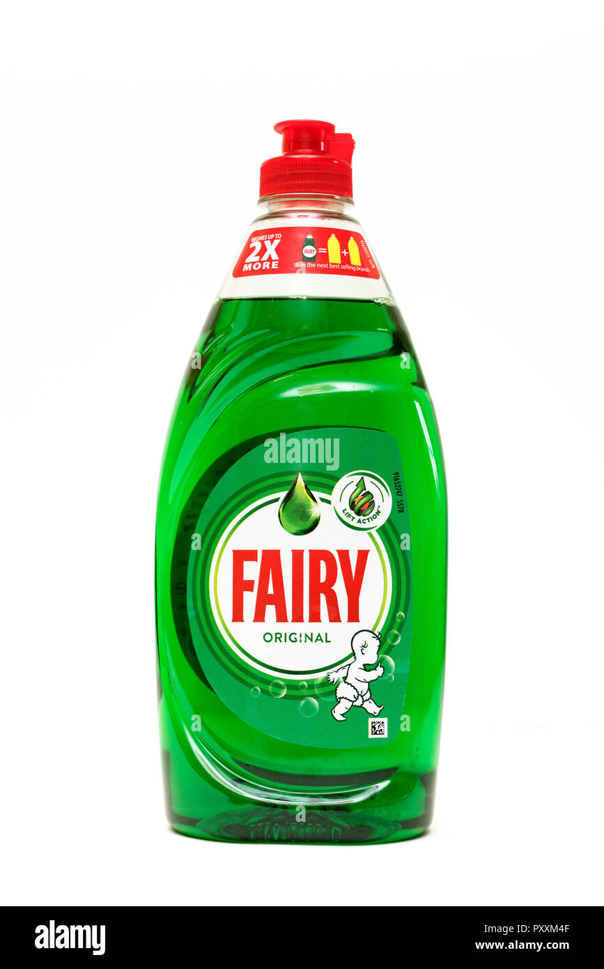 Kunststoff Flasche fairy Liquid original Stockfoto