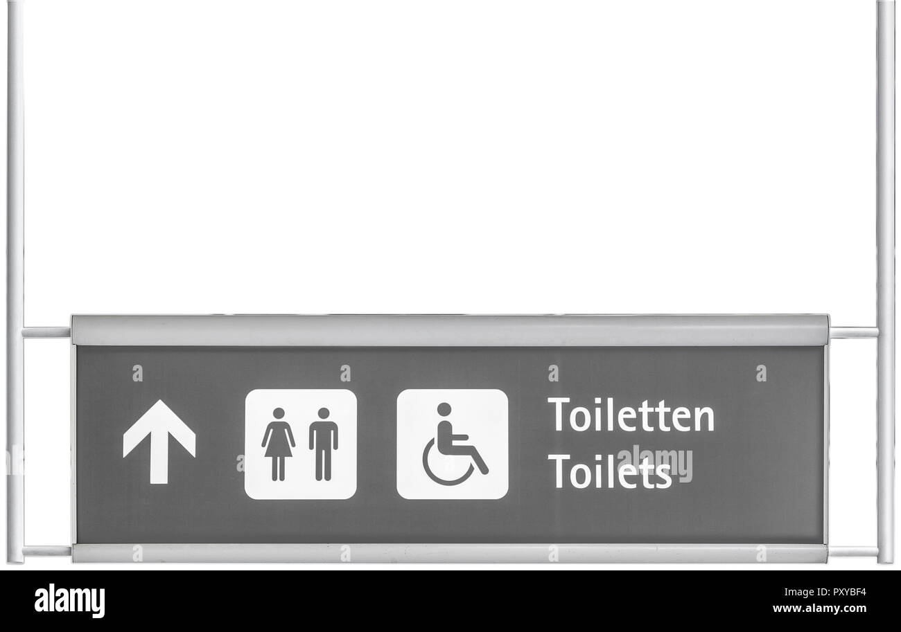 Hinweisschild, Toiletten Stockfoto