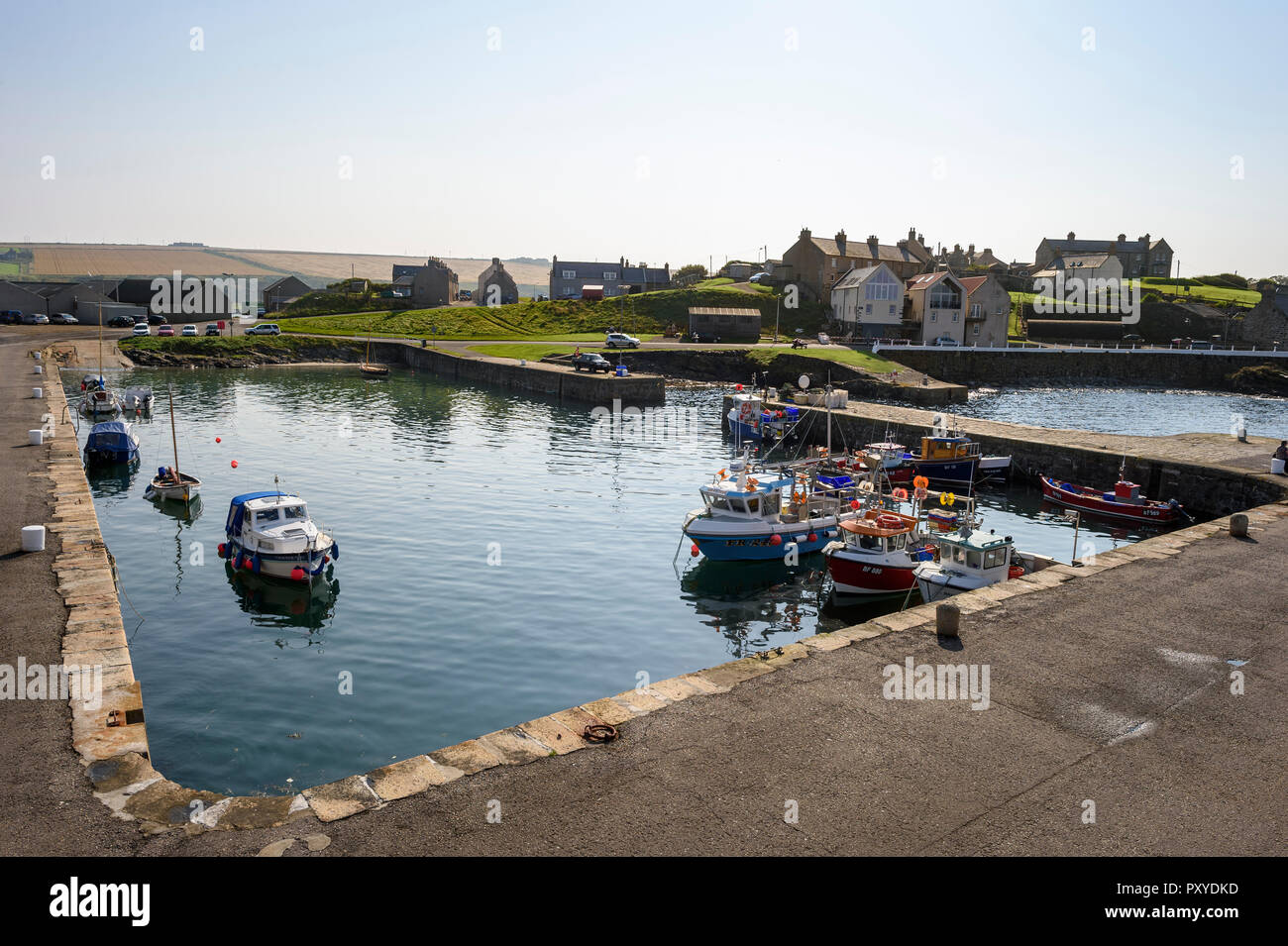 Portsoy Hafen, Aberdeenshire Stockfoto