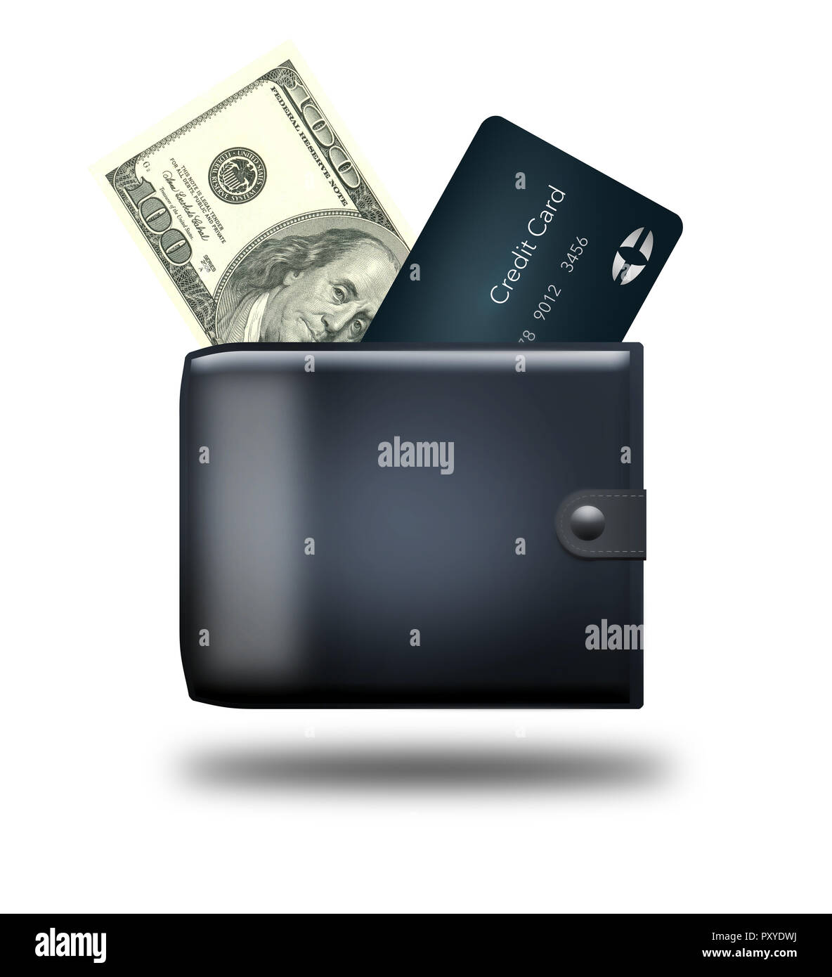 Es gibt drei Optionen für die Zahlung, die Sie mit sich führen können... Bargeld, Kreditkarte oder Handy tippen zu bezahlen. Hier ist eine Abbildung der drei angezeigt Stockfoto