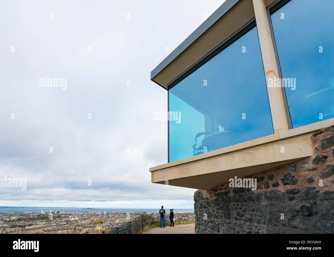 Die neue Suche restaurant Gebäude Teil der neuen kollektiven Galerie Projekt auf dem Calton Hill, Edinburgh, Schottland, Großbritannien. Eröffnung November 2018. Stockfoto