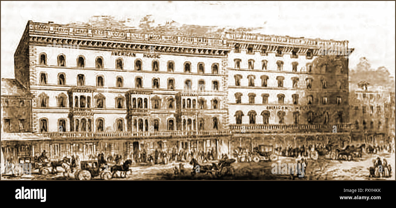 Boston Massachusetts Usa 1859 Boston America House Hotel