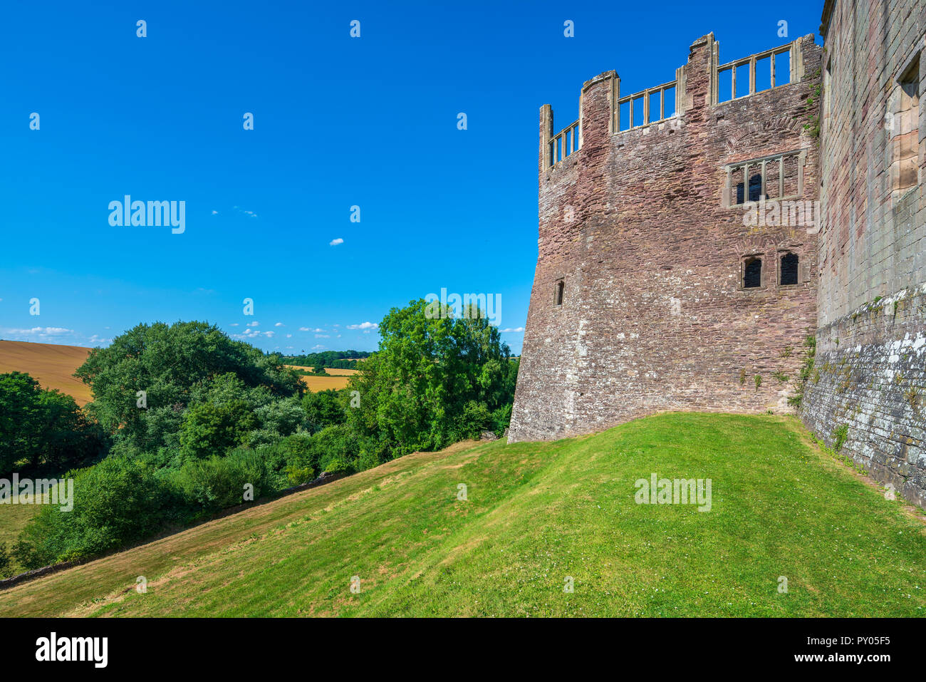 Raglan Castle, Monmouthshire, Wales, Vereinigtes Königreich, Europa Stockfoto